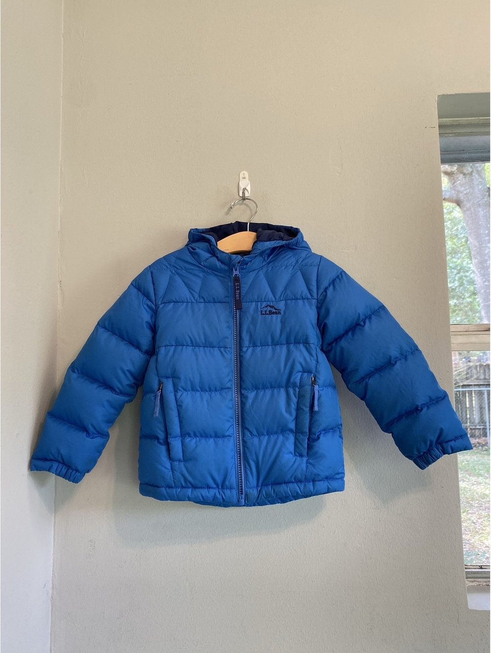 L.L.Bean Toddler Bean's DownTek Blue Hooded Puffer Jacket 4T